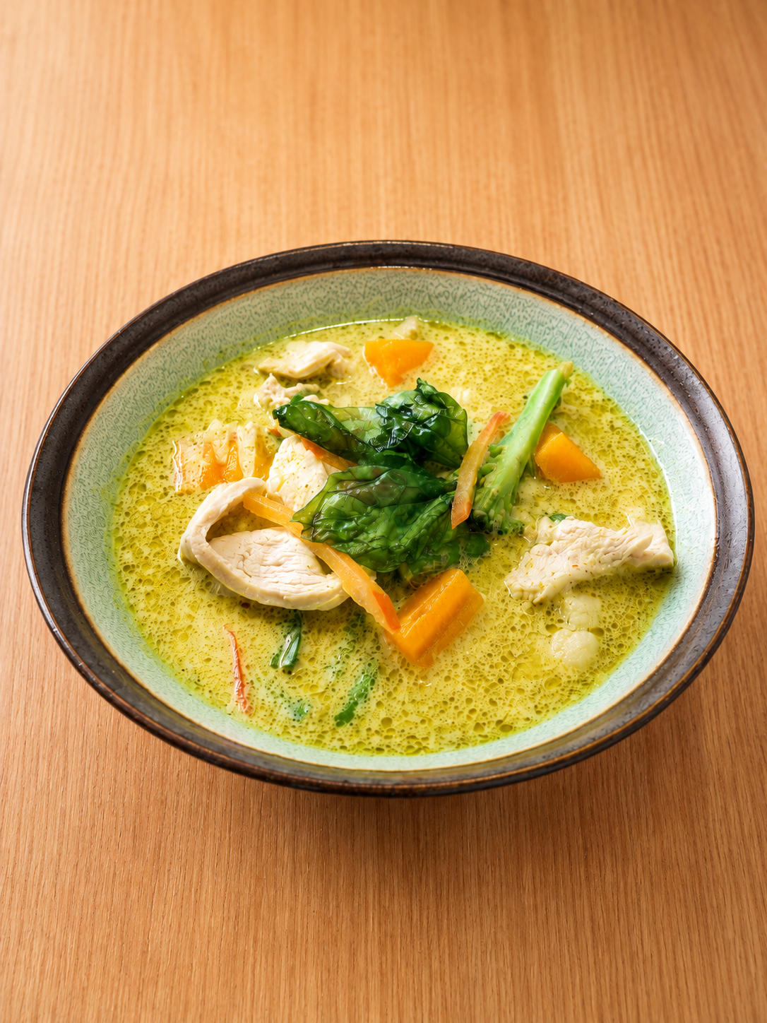 Green Thai curry with vegetables